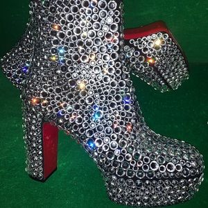 CHRISTIAN LOUBOUTIN ROXXXY STRASS CRYSTAL PLATFORM
